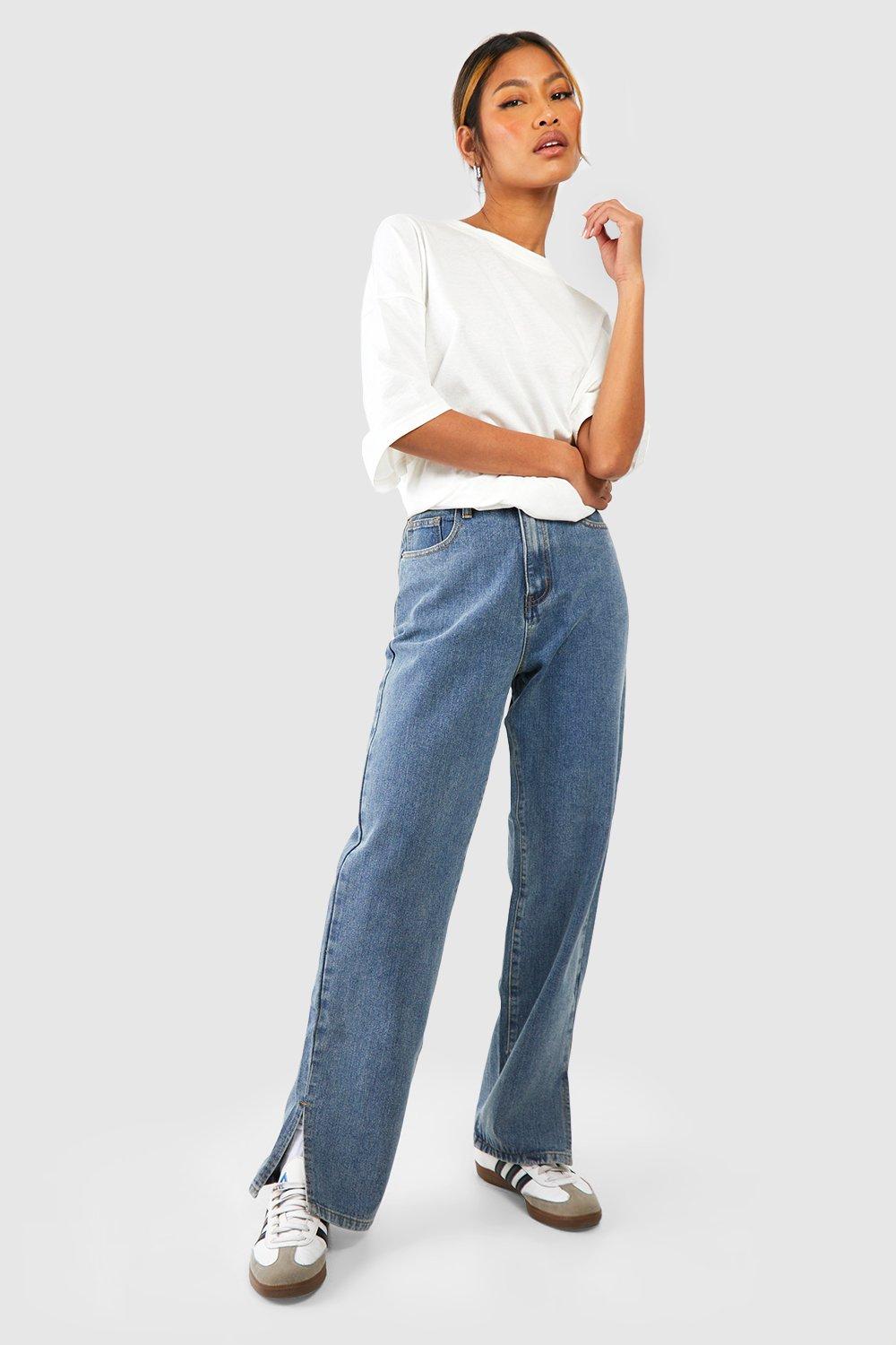 Stonewash straight best sale leg jeans